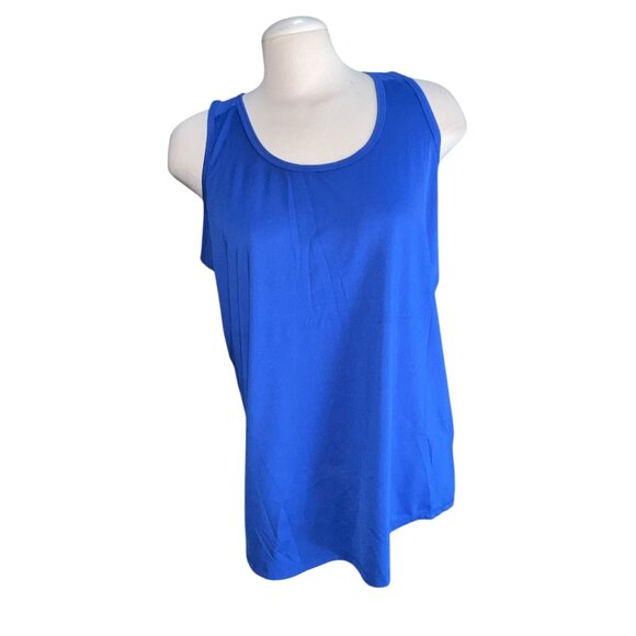 Danskin Now Semi Fitted Lightweight Racerback Active Tank Top Sz XL Royal Blue - Picture 1 of 9